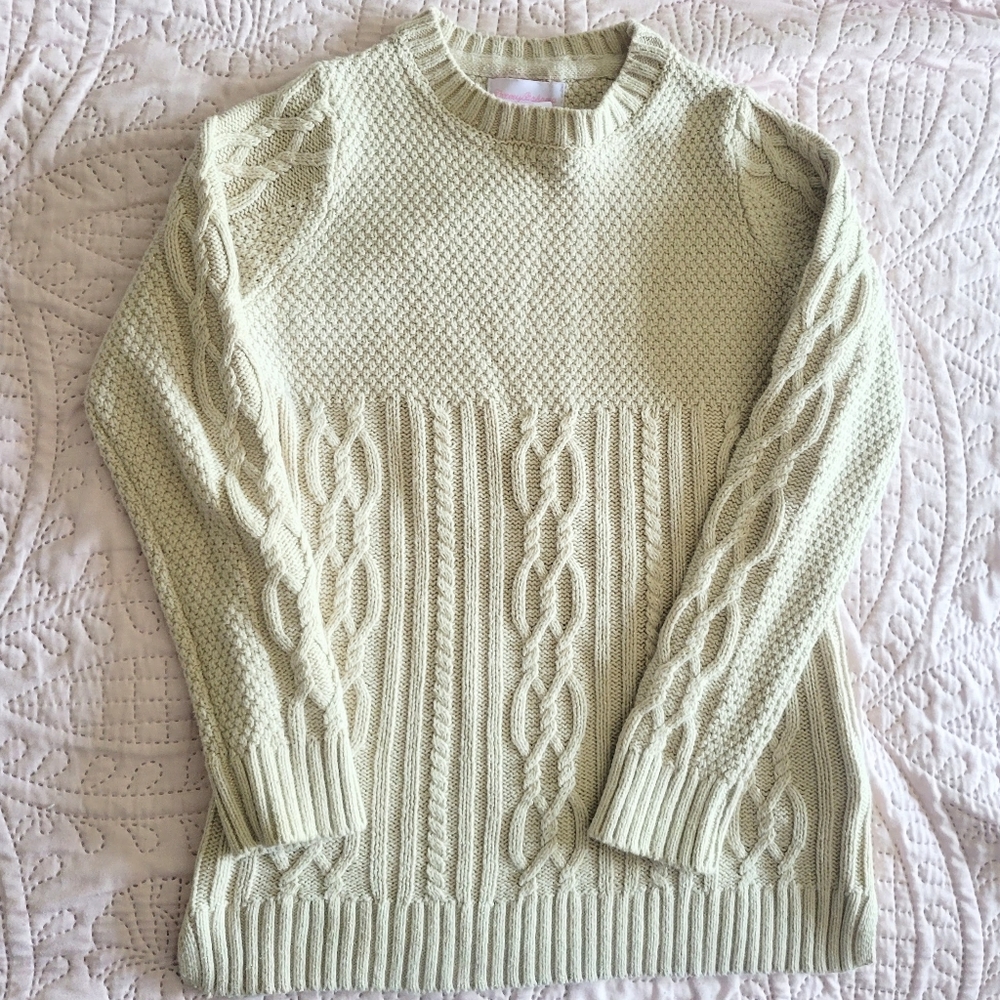 Tommy Bahama Cable Knit Long Sleeve Sweater Tunic Dress Youth Small 7-8